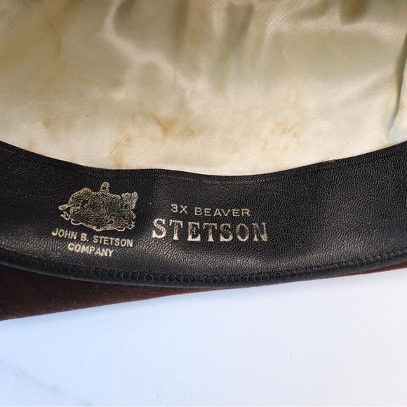Vintage Stetson 3X Beaver Fedora Quality Fur Felt Hat Size 7 3/8” - Picture 10 of 10